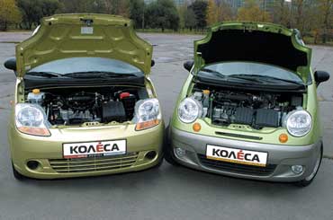 Сравнение Daewoo Matiz и Chevrolet Spark